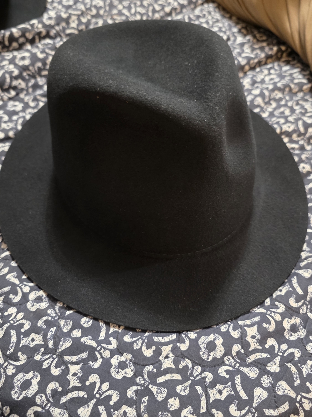 rag & bone Black Felt Fedora Hat